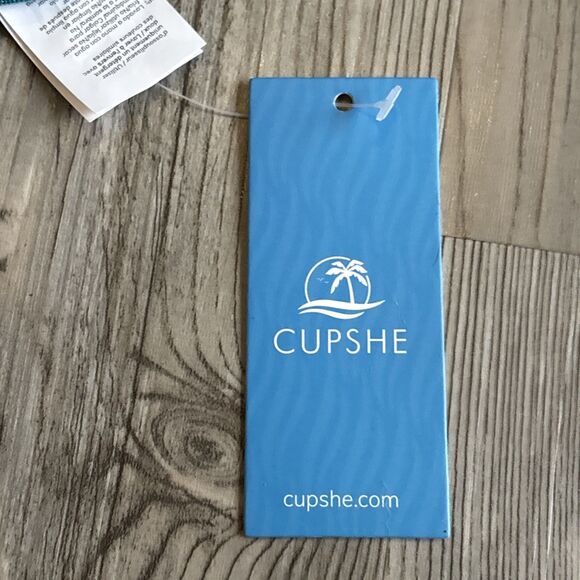 NWT Turquoise Glitter Bikini top With Cross Back Size Medium - Picture 6 of 12